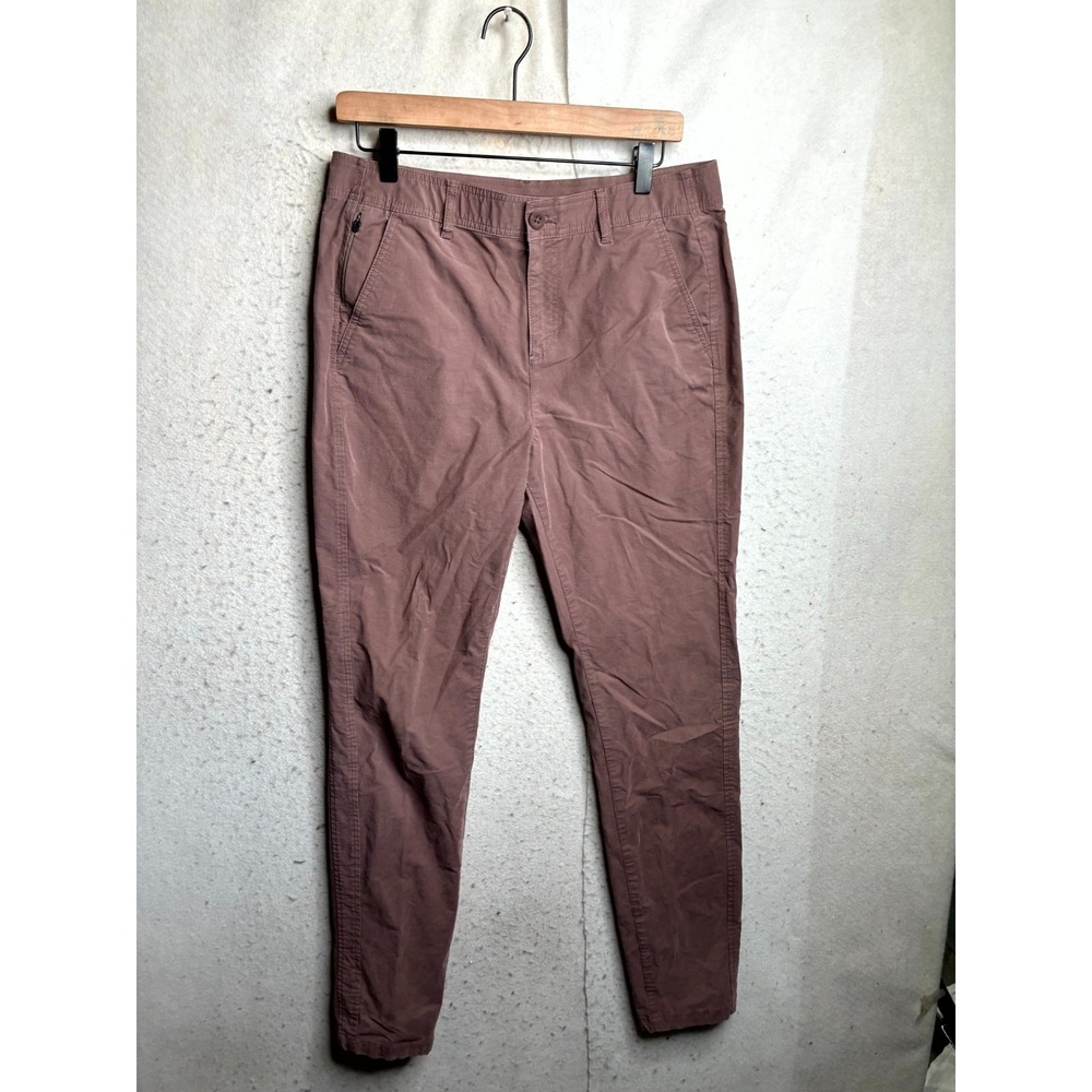 Eddie Bauer Chino Pants Womens 8 Clay Brown Slim Fit Skinny Leg Cotton Stretch